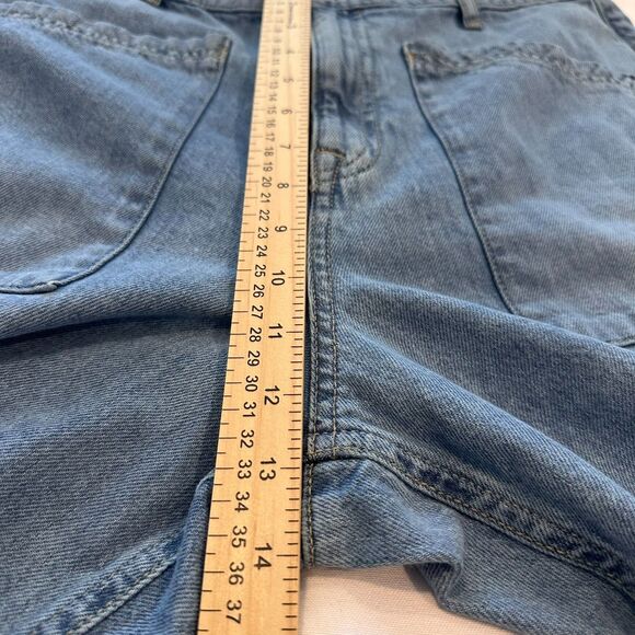 Lucky Brand Women's Size 14/32 High Rise Wide Leg Cropped Blue Denim‎ Jeans - Picture 7 of 16